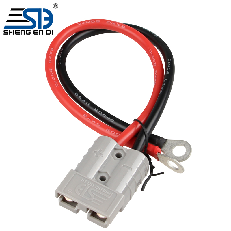 High current connector SG50A 600V Anderson plug OEM Silicone wire 8AWG wire length 30cm