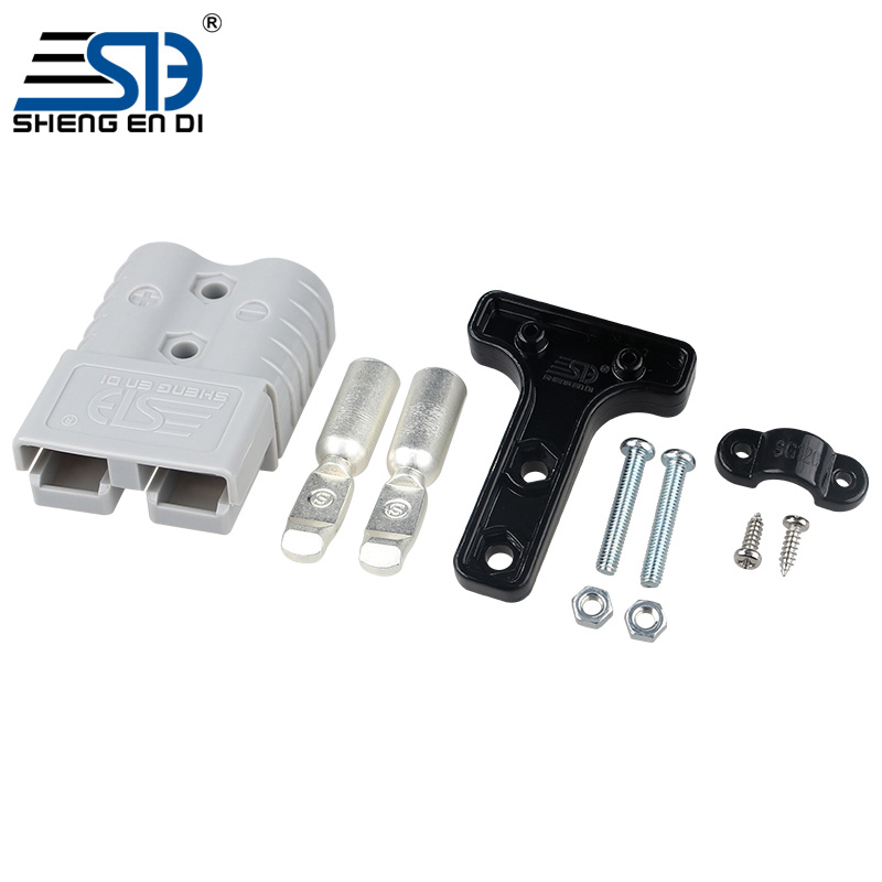 SG50A 600V Forklift Battery Cable Connectors bipolar connector T-handle with clamp