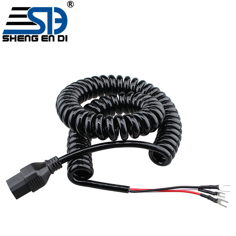 New national standard plug electric bicycle power cord 2+2 battery plug spring harness